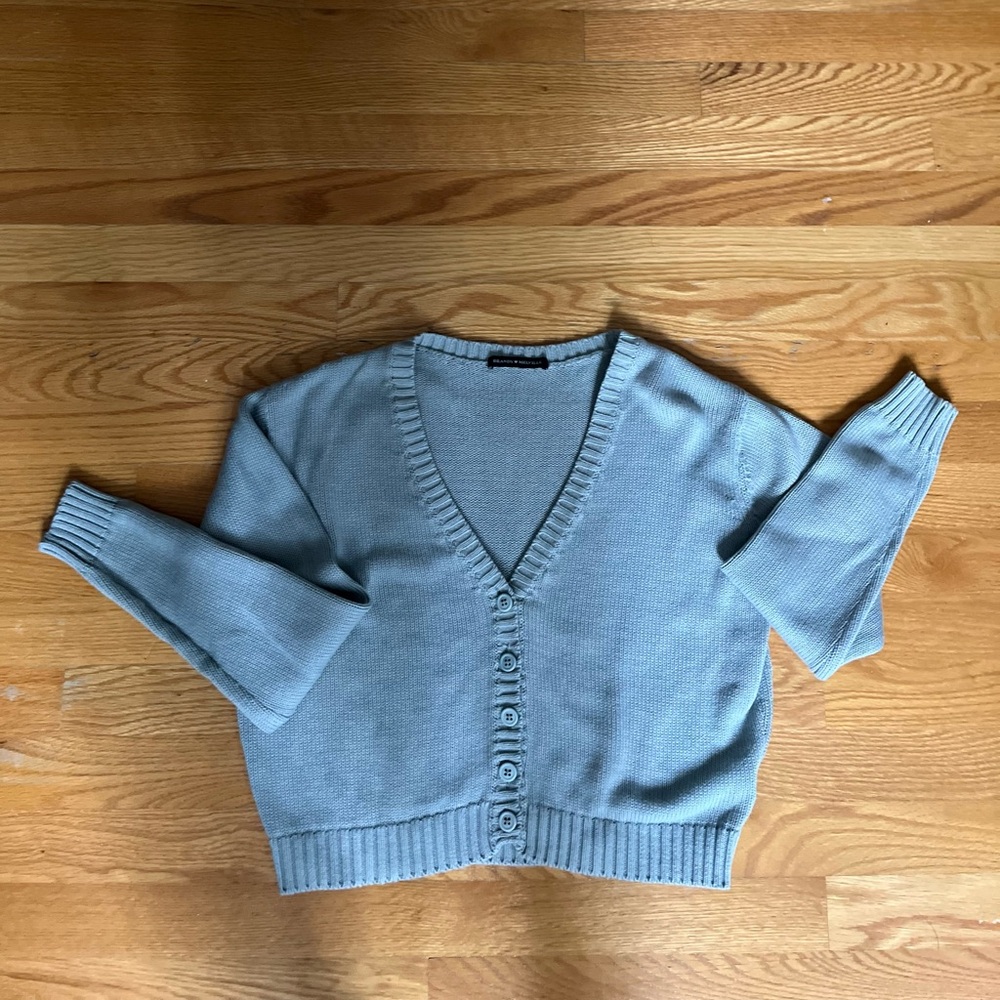 Brandy Melville Cropped Button Sweater OS